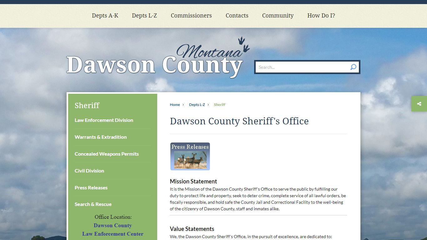 Welcome to Dawson County, MT